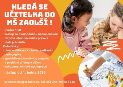 hledá se&nbsp;učitelka